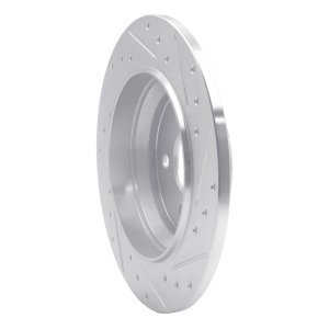Mercedes-Benz Viano Brake Rotor (1) - Rear Left - R1 Concepts - Drilled & Slotted - Silver - `16-`23